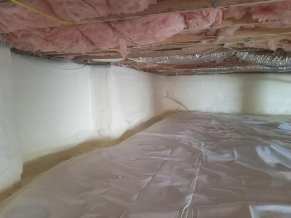 Crawl space encapsulation with closed-cell spray foam for Attic Insulation in Helotes
